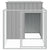 Dog House with Run Light Grey 110x201x110 cm Galvanised Steel