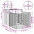 Dog House with Run Light Grey 110x201x110 cm Galvanised Steel