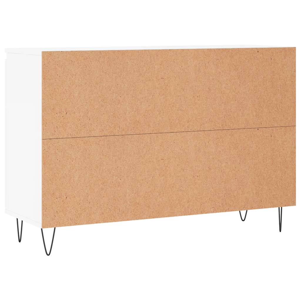 Sideboard White 101.5x35x70 cm Engineered Wood