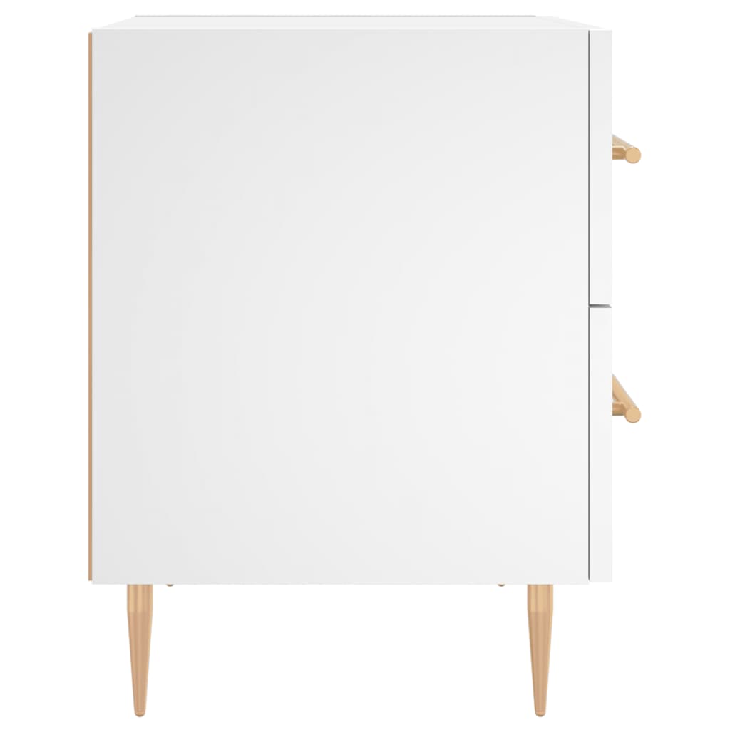 Bedside Cabinet White 40x35x47.5 cm Engineered Wood