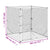 Outdoor Dog Kennel Silver 2x2x2 m Galvanised Steel