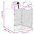 Outdoor Dog Kennel with Roof Silver 2x2x2.5 m Galvanised Steel