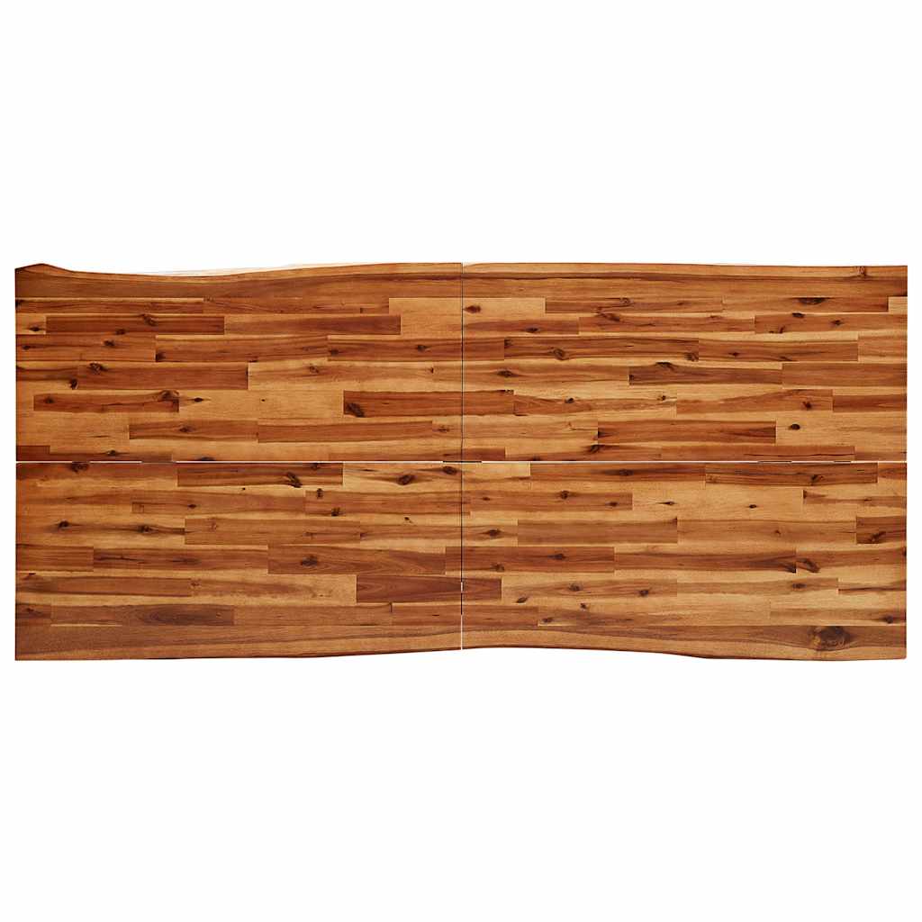 Dining Table with Live Edge 200x90x75 cm Solid Wood Acacia