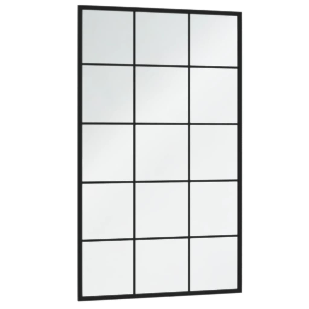 Wall Mirrors 4 pcs Black 100x60 cm Metal