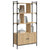 Bookcase with Doors Sonoma Oak 76.5x30x154.5 cm Engineered Wood