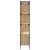 Bookcase with Doors Sonoma Oak 76.5x30x154.5 cm Engineered Wood