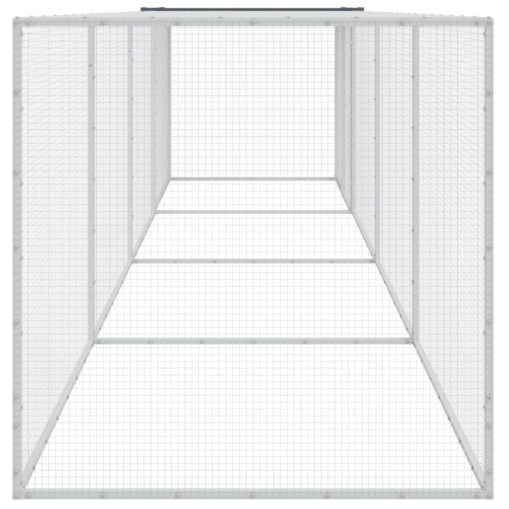 Chicken Cage with Roof Anthracite 403x98x90 cm Galvanised Steel