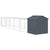 Dog House with Roof Anthracite 117x609x123 cm Galvanised Steel