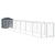 Dog House with Roof Anthracite 117x813x123 cm Galvanised Steel