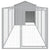 Dog House with Roof Light Grey 117x405x123 cm Galvanised Steel