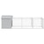 Dog House with Roof Light Grey 117x405x123 cm Galvanised Steel