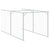 Dog House with Roof Light Grey 117x405x123 cm Galvanised Steel
