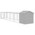 Dog House with Roof Light Grey 117x609x123 cm Galvanised Steel