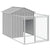 Dog House with Roof Light Grey 117x609x123 cm Galvanised Steel