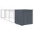 Dog House with Run Anthracite 110x405x110 cm Galvanised Steel