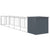 Dog House with Run Anthracite 110x609x110 cm Galvanised Steel