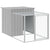 Chicken Cage with Run Light Grey 110x405x110 cm Galvanised Steel