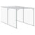 Chicken Cage with Run Light Grey 110x405x110 cm Galvanised Steel