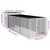 Chicken Cage with Run Light Grey 110x405x110 cm Galvanised Steel