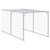 Chicken Cage with Run Light Grey 110x609x110 cm Galvanised Steel