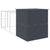 Chicken Cage with Run Anthracite 165x455x181 cm Galvanised Steel