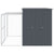 Dog House with Run Anthracite 214x253x181 cm Galvanised Steel
