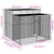 Dog House with Run Anthracite 214x253x181 cm Galvanised Steel