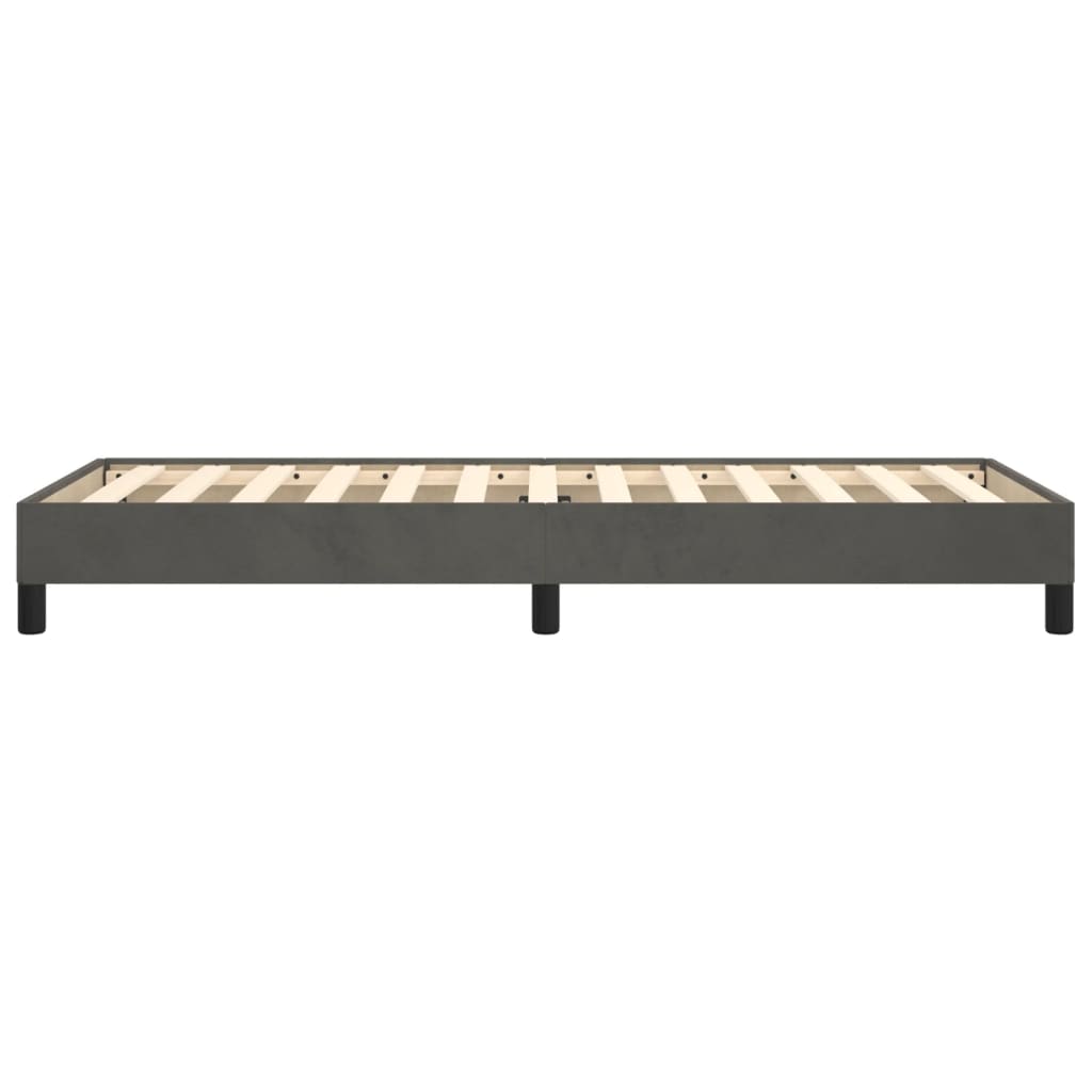 Bed Frame without Mattress Dark Grey King Single Velvet