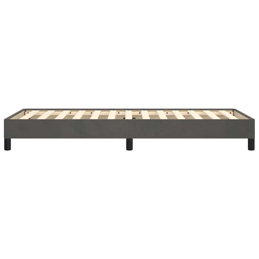 Bed Frame without Mattress Dark Grey King Single Velvet