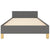 Bed Frame without Mattress Dark Grey King Single Size Fabric