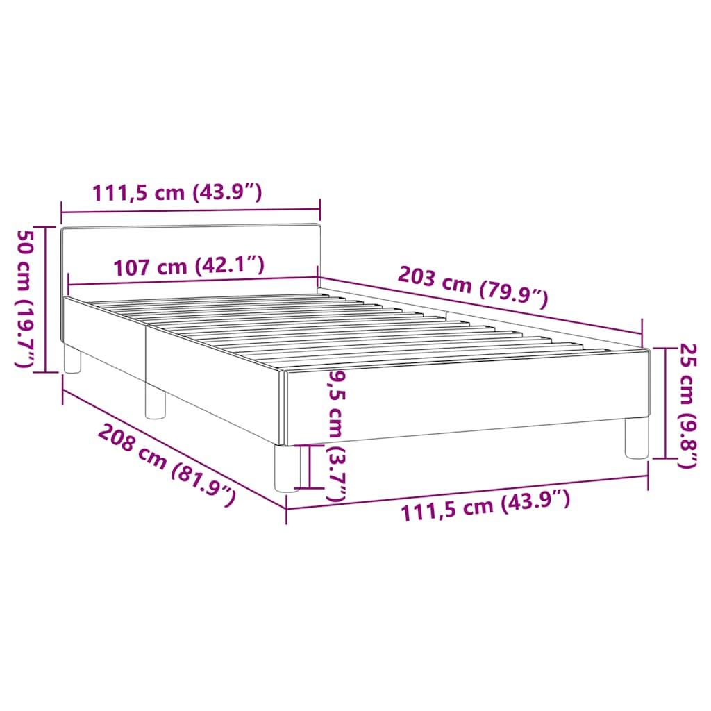 Bed Frame without Mattress Dark Grey King Single Size Fabric