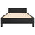 Bed Frame without Mattress Black King Single Size Faux Leather