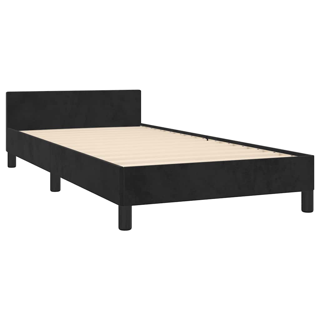 Bed Frame without Mattress Black King Single Size Velvet