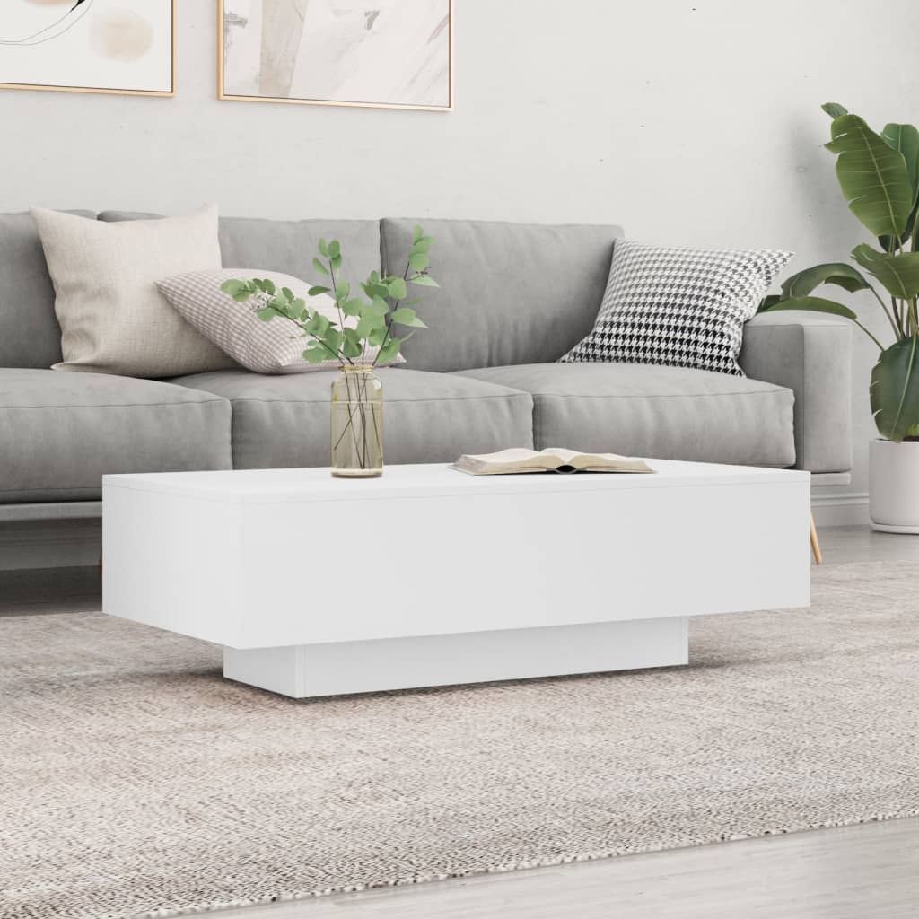 Coffee Table White 100x49.5x31 cm Engineered Wood