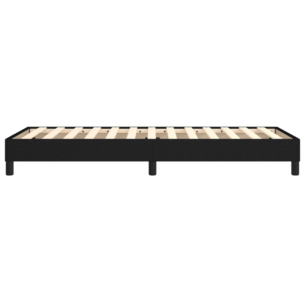 Box Spring Bed without Mattress Black King Single Size Fabric