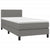 Box Spring Bed with Mattress Dark Grey 100x200 cm Fabric