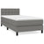 Box Spring Bed with Mattress Dark Grey 100x200 cm Fabric
