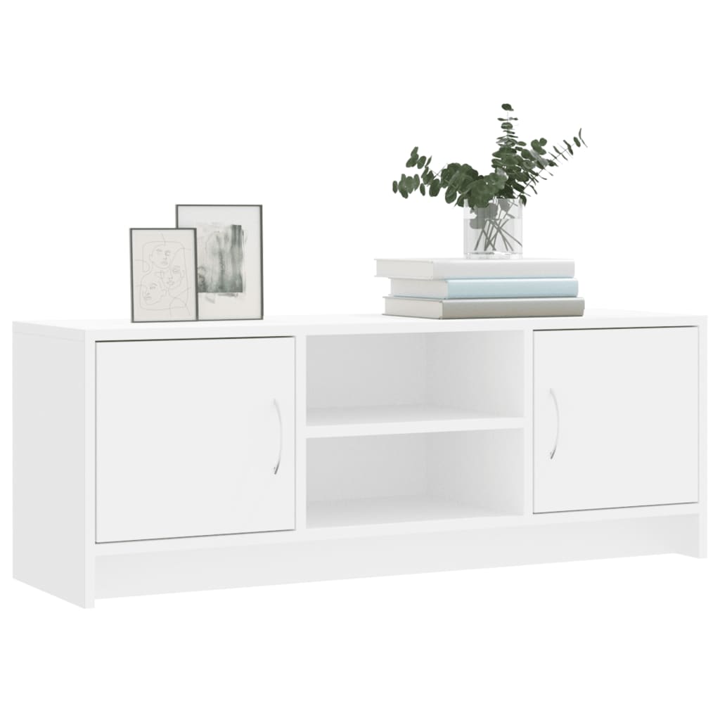 TV Cabinet White 102x30x37.5 cm Engineered Wood