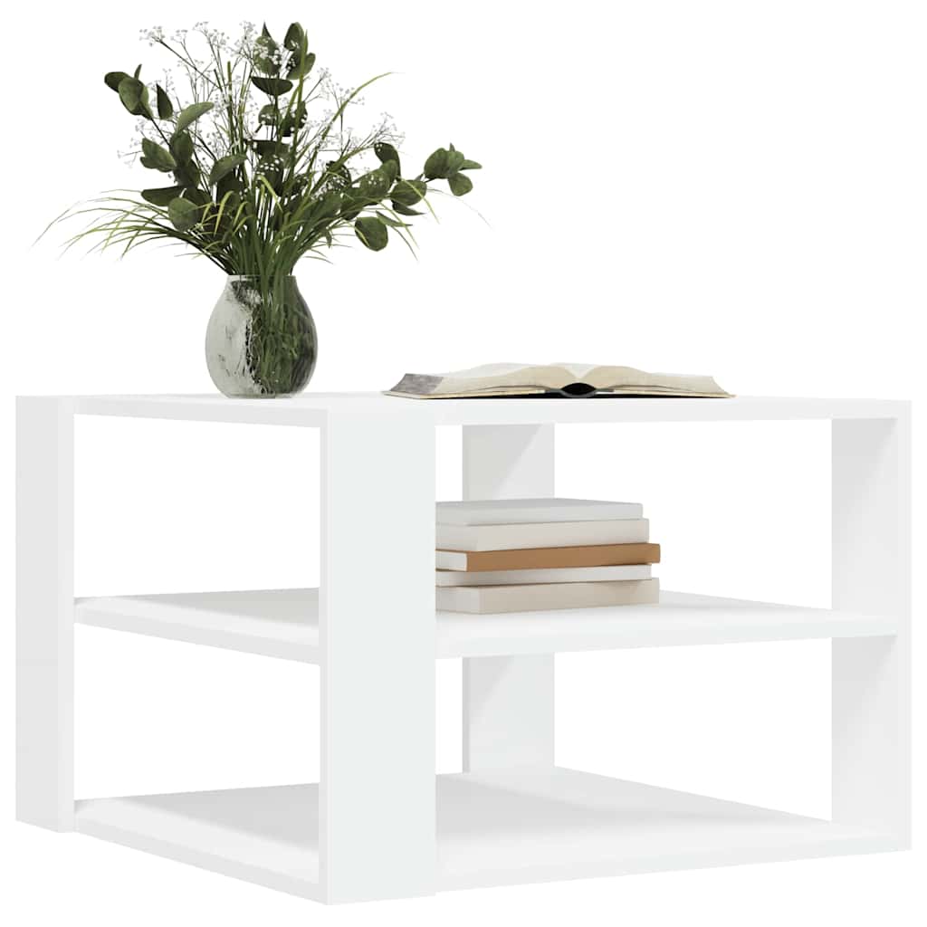 Coffee Table White 58x58x40 cm Engineered Wood