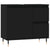 3 Piece Bathroom Furniture Set Black Engineered Wood