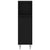 3 Piece Bathroom Furniture Set Black Engineered Wood