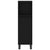 3 Piece Bathroom Furniture Set Black Engineered Wood