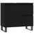3 Piece Bathroom Furniture Set Black Engineered Wood