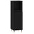3 Piece Bathroom Furniture Set Black Engineered Wood