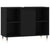 3 Piece Bathroom Furniture Set Black Engineered Wood