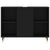 3 Piece Bathroom Furniture Set Black Engineered Wood