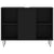 3 Piece Bathroom Furniture Set Black Engineered Wood