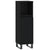 3 Piece Bathroom Furniture Set Black Engineered Wood