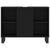 3 Piece Bathroom Furniture Set Black Engineered Wood