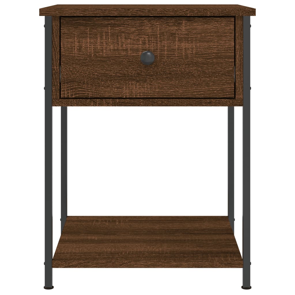 Bedside Table Brown Oak 44x45x58 cm Engineered Wood